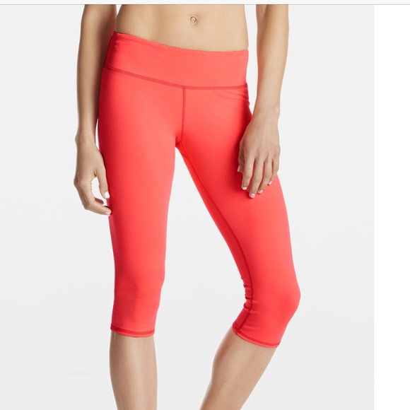 Fabletics Pants - Salar Solid Powerhold Crop Pink Neon Athletic